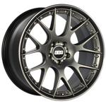 BBS CH-RII 22x10.5 5x112 ET48 Satin Platinum Center Black Lip SS Rim Protector Wheel - 82mm PFS Req.