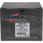 Vertex Pistons 09-15 KX 450 F Forged Big Bore Piston Kit