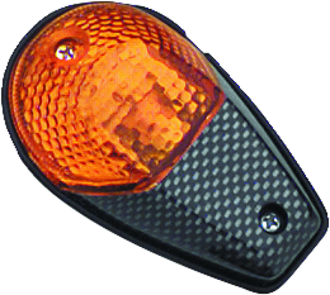 BikeMaster Universal Flush Mount Marker Light Carbon/Amber