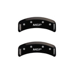 MGP 4 Caliper Covers Engraved Front & Rear MGP Black finish silver ch