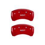 MGP 4 Caliper Covers Engraved Front & Rear MGP Red Finish Silver Characters 2017 Cadillac CT6