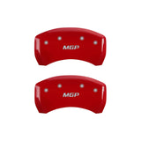 MGP 4 Caliper Covers Engraved Front & Rear MGP Red Finish Silver Characters 2017 Cadillac CT6