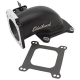 Edelbrock Low Profile Intake Elbow 90mm Throttle Body to Square-Bore Flange Black Finish