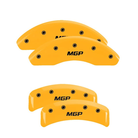 MGP 4 Caliper Covers Engraved Front & Rear MGP Yellow Finish Black Char 2006 Lexus GS300