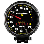 Autometer 5 inch Ultimate DL Playback Tachometer 11000 RPM - Black