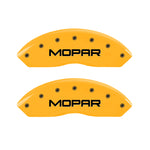 MGP 4 Caliper Covers Engraved Front & Rear MOPAR Yellow finish black ch