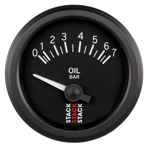 Autometer Stack 52mm 0-7 Bar M10 (M) Electric Oil Pressure Gauge - Black