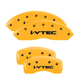 MGP 4 Caliper Covers Engraved Front & Rear MGP Yellow Finish Black Characters 2004 Acura TL