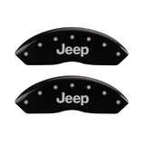 MGP 4 Caliper Covers Engraved Front & Rear JEEP Black finish silver ch