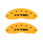 MGP 4 Caliper Covers Engraved Front & Rear i-Vtec Yellow finish black ch