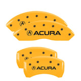 MGP 4 Caliper Covers Engraved Front & Rear MGP Yellow Finish Black Characters 2005 Acura TSX