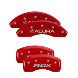 MGP 4 Caliper Covers Engraved Front & Rear MGP Red finish silver ch