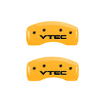 MGP 4 Caliper Covers Engraved Front & Rear Vtech Yellow finish black ch