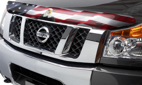 Stampede 2017-2019 Nissan Titan Vigilante Premium Hood Protector - Flag