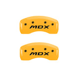 MGP 4 Caliper Covers Engraved Front Acura Rear MDX Yellow Finish Black Char 2019 Acura MDX