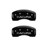 MGP 4 Caliper Covers Engraved Front & Rear Acura Black finish silver ch