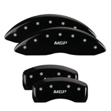 MGP 4 Caliper Covers Engraved Front & Rear MGP Black Finish Silver Characters 2017 Acura MDX