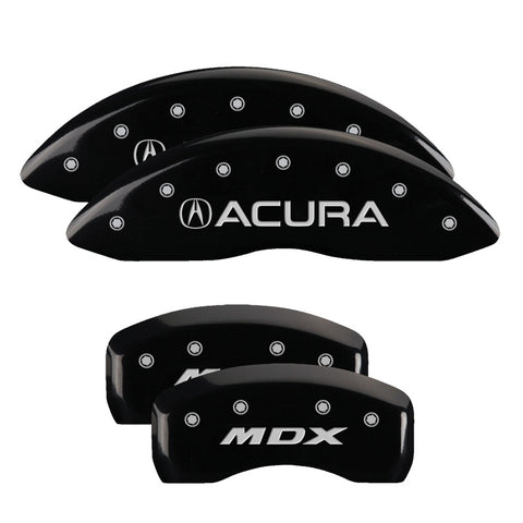 MGP 4 Caliper Covers Engraved Front & Rear i-Vtec Black finish silver ch