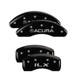 MGP 4 Caliper Covers Engraved Front & Rear Acura Black finish silver ch