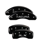 MGP 4 Caliper Covers Engraved Front Acura Engraved Rear ILX Black finish silver ch