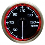 DEFI Racer Temp Gauge N2 52mm SI 30-150 Deg C Red