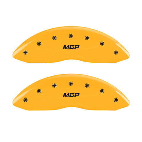 MGP 4 Caliper Covers Engraved Front & Rear MGP Yellow Finish Black Char 2003 Lincoln Town Car