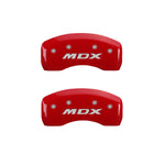 MGP 4 Caliper Covers Front Acura Rear MDX Red Finish Silver Characters