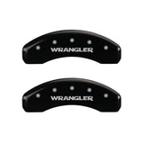 MGP 4 Caliper Covers Engraved Front & Rear WRANGLER Black finish silver ch