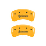 MGP 4 Caliper Covers Engraved Front & Rear Lincoln Yellow finish black ch