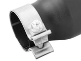 aFe MACH Force-XP 409 SS Single Wall Universal Clamp On Exhaust Tip - Black