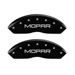 MGP 4 Caliper Covers Engraved Front & Rear MOPAR Black finish silver ch