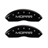 MGP 4 Caliper Covers Engraved Front & Rear MOPAR Black finish silver ch