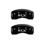 MGP 4 Caliper Covers Engraved Front Lincoln Engraved Rear MKX Black finish silver ch