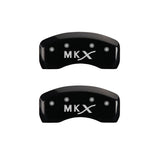 MGP 4 Caliper Covers Engraved Front Lincoln Engraved Rear MKX Black finish silver ch