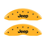 MGP 4 Caliper Covers Engraved Front & Rear Jeep Yellow Finish Black Char 2004 Jeep Grand Cherokee