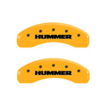 MGP 4 Caliper Covers Engraved Front & Rear Hummer Yellow Finish Black Char 2005 Hummer H2