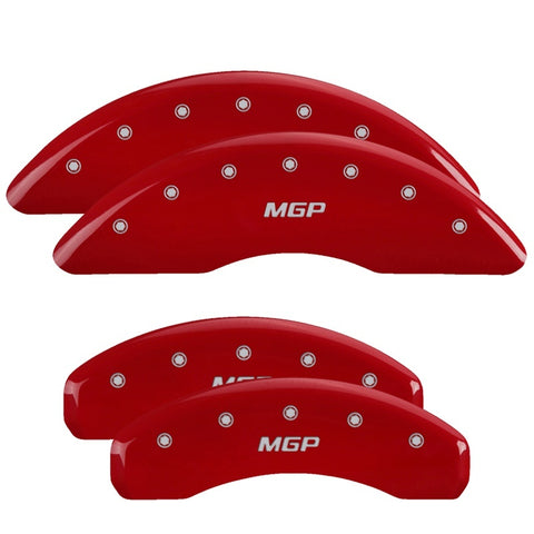 MGP 4 Caliper Covers Engraved Front & Rear MGP Red Finish Silver Characters 2003 Lexus LS430