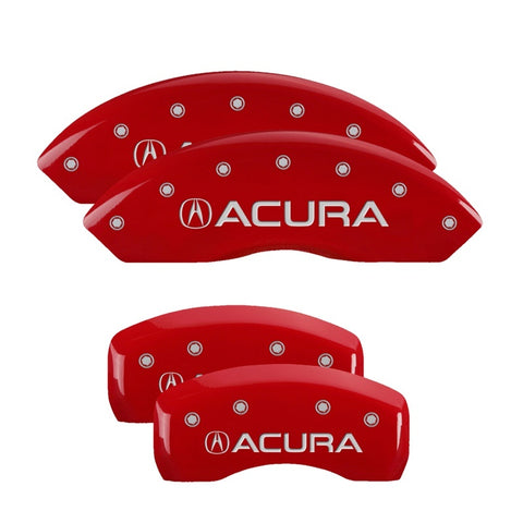 MGP 4 Caliper Covers Engraved Front & Rear MGP Red finish silver ch