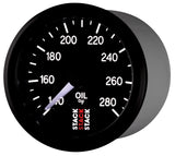 Autometer Stack 52mm 140-280 Deg F 1/8in NPTF Male Pro Stepper Motor Oil Temp Gauge - Black