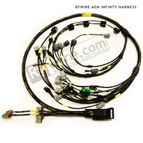 Rywire Honda B-Series AEM Infinity 508 MS Engine Harness w/K20 Coils/OBD2 Alt/EV14 Inj (Adapter Req)