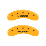 MGP 4 Caliper Covers Engraved Front & Rear Mopar Yellow Finish Black Char 2004 Jeep Wrangler