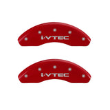 MGP 4 Caliper Covers Engraved Front & Rear i-Vtec Red finish silver ch