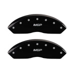 MGP Front set 2 Caliper Covers Engraved Front MGP Black finish silver ch