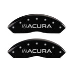 MGP 4 Caliper Covers Engraved Front & Rear Acura Black finish silver ch