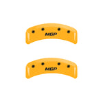 MGP 4 Caliper Covers Engraved Front & Rear MGP Yellow finish black ch