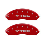 MGP 4 Caliper Covers Engraved Front & Rear Vtech Red finish silver ch