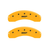 MGP 4 Caliper Covers Engraved Front & Rear MGP Yellow Finish Black Char 2006 Jeep Commander