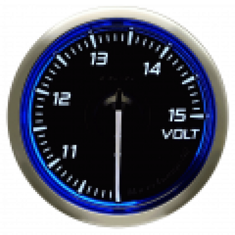 DEFI Racer Gauge N2 52mm Volts 10-15V Blue