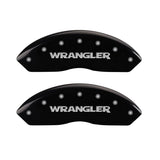 MGP 4 Caliper Covers Engraved Front & Rear WRANGLER Black finish silver ch