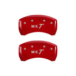 MGP 4 Caliper Covers Engraved Front Lincoln Engraved Rear MKT Red finish silver ch